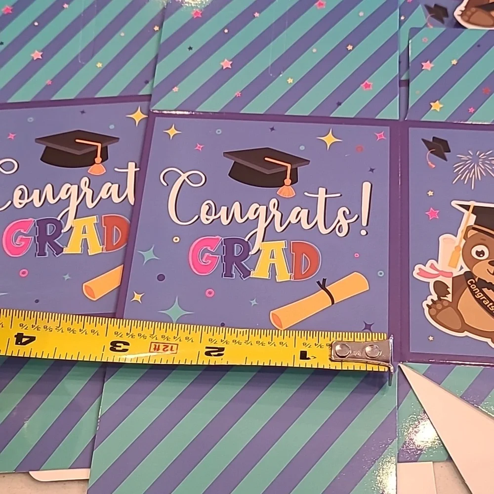Graduation Party Favor Boxes - Blue and Purple 8